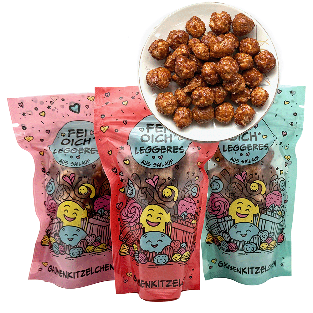 Gebrannte Macadamia, 130 g, Gaumenkitzelchen - "Fei Oich Leggeres aus Sailauf" Gebrannte Macadamia, 130 g, Gaumenkitzelchen - "Fei Oich Leggeres aus Sailauf"