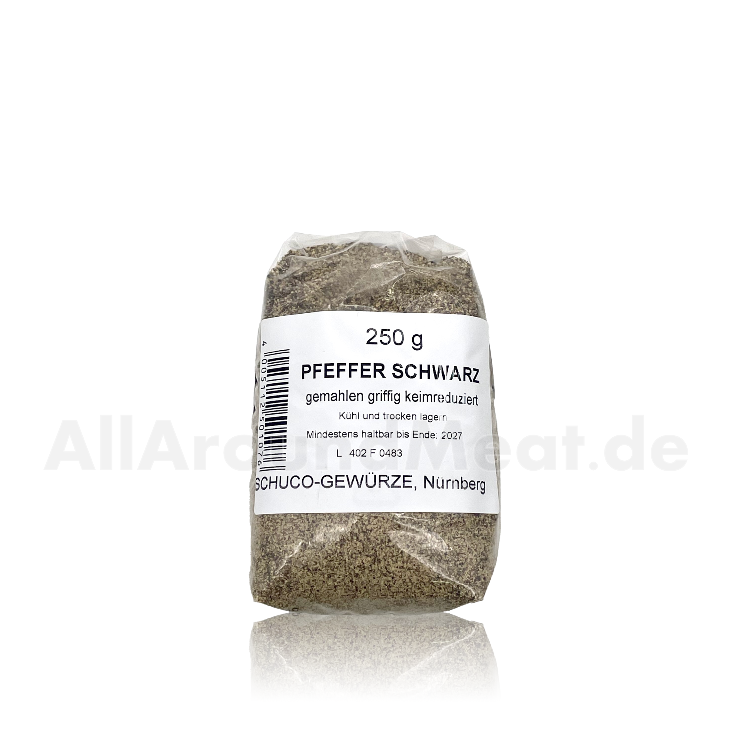 Pfeffer schwarz gemahlen griffig keimreduziert 250 g Schuco Pfeffer schwarz gemahlen griffig keimreduziert 250 g Schuco