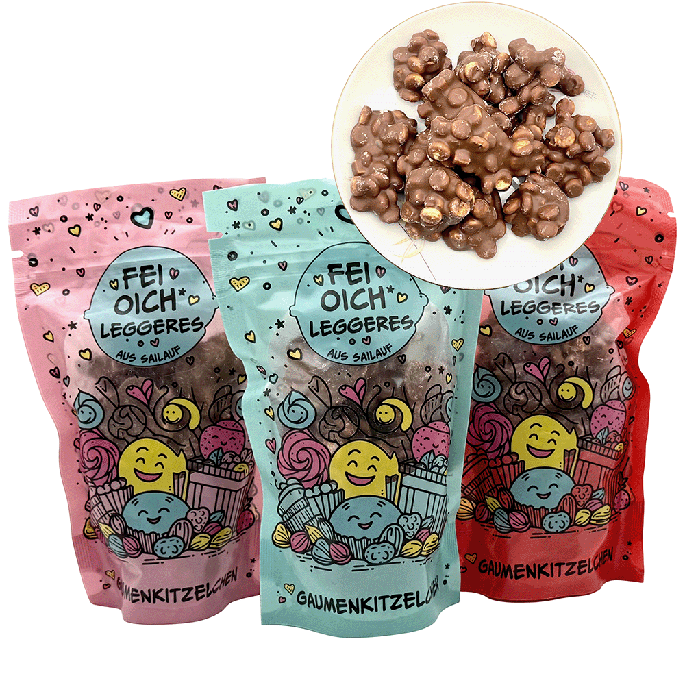 Schoko-Keks-Fudge-Rock 100 g, verschiedene Farben Schoko-Keks-Fudge-Rock 100 g, verschiedene Farben