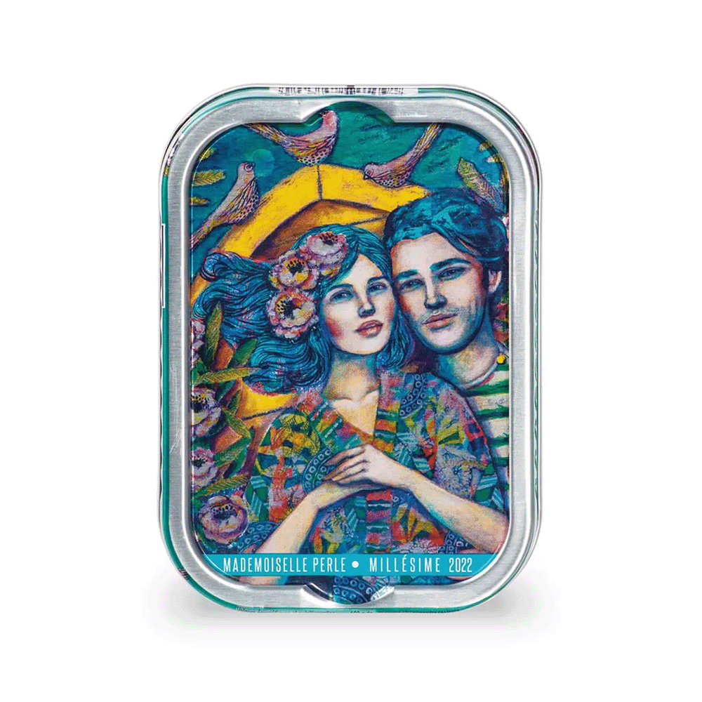 Sardinen Jahrgang 2022 "Mademoiselle Perle D amour", La Perle des Dieux Sardinen Jahrgang 2022 "Mademoiselle Perle D amour", La Perle des Dieux
