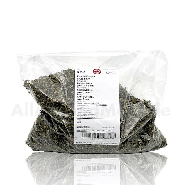 Paprikaflocken grün 9 x 9 mm Naturgewürz 1 Kg, AVO Paprikaflocken grün 9 x 9 mm Naturgewürz 1 Kg, AVO