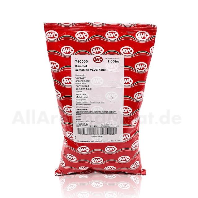 Kümmel gemahlen (halal) Naturgewürz 1 Kg, AVO