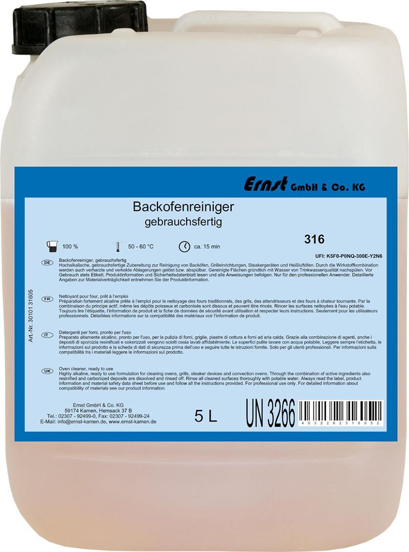 Backofenreiniger, gebrauchsfertig, flüssig 5 Liter Backofenreiniger, gebrauchsfertig, flüssig 5 Liter