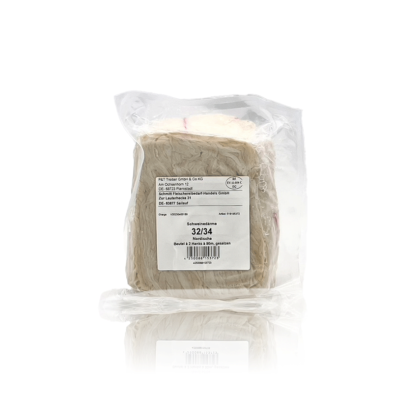 Schweinedärme 32/34 trocken-gesalzen europäische Ware 2 x 90 m Starfix, Profiqualität, Treiber Schweinedärme 32/34 trocken-gesalzen europäische Ware 2 x 90 m Starfix, Profiqualität, Treiber
