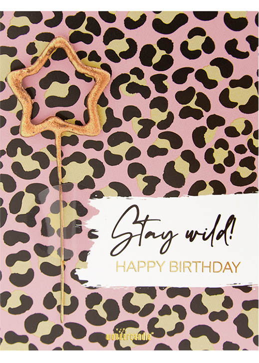 Stay wild! Happy Birthday Leo Mini Wondercard Stay wild! Happy Birthday Leo Mini Wondercard