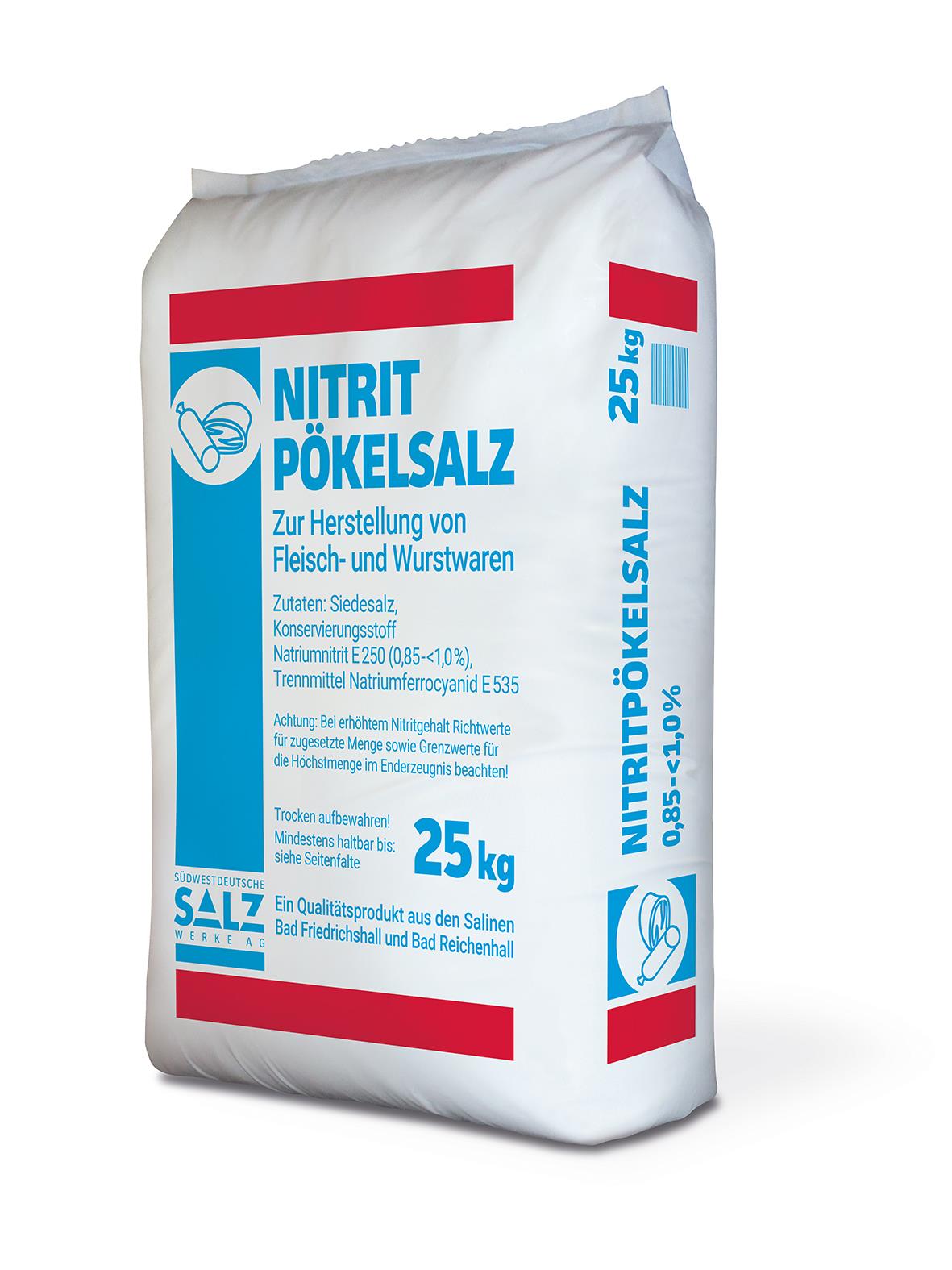 Pökelsalz o.J. erh. Natriumnitritgehalt 0,85-1% 25 Kg