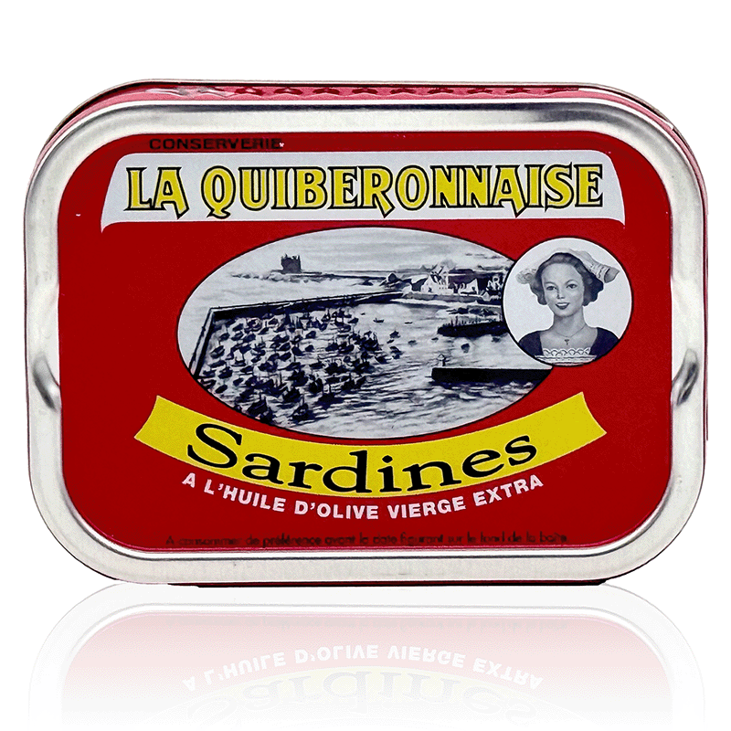 Sardinen in extra nativem Olivenöl, 115 g, Jahrgangssardine, La Quiberonnaise