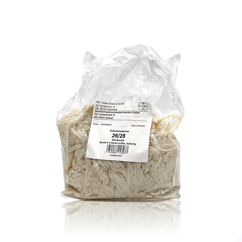 Schweinedärme 26/28 füllfertige europäische Ware 2 x 90 m Starfix, Profiqualität, Treiber Schweinedärme 26/28 füllfertige europäische Ware 2 x 90 m Starfix, Profiqualität, Treiber