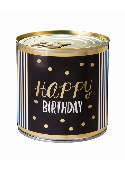 Cancake Happy Birthday gold dots black&white Edition Brownie, Geburtstagskuchen