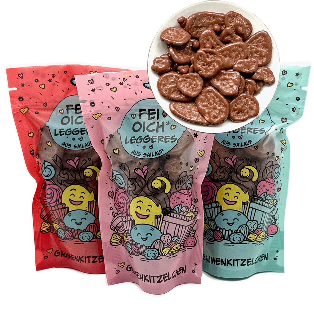 Bananenchips mit Milchschokolade, 130 g, Gaumenkitzelchen - "Fei Oich Leggeres aus Sailauf"