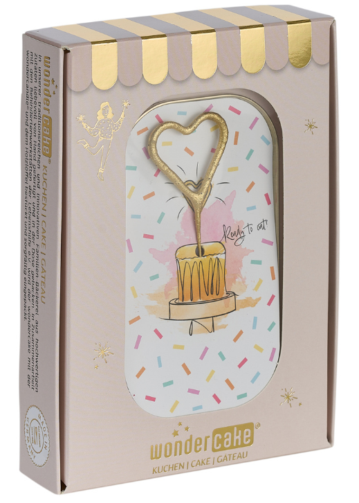 Wondercake Confetti weiß deluxe rosa Herz gold