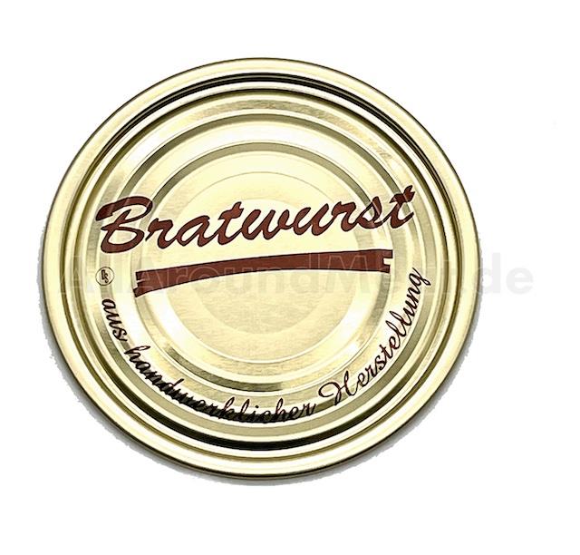 Dosendeckel -Bratwurst- 99er (100 Stück)