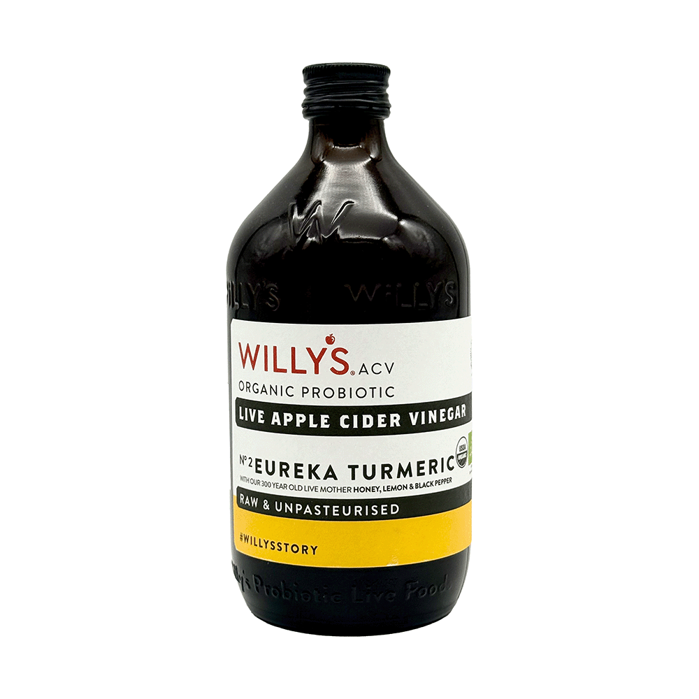 Willy´s ACV Live Apple Cider Vinegar Turmeric and Eureka Lemon, 500ml Willy´s ACV Live Apple Cider Vinegar Turmeric and Eureka Lemon, 500ml