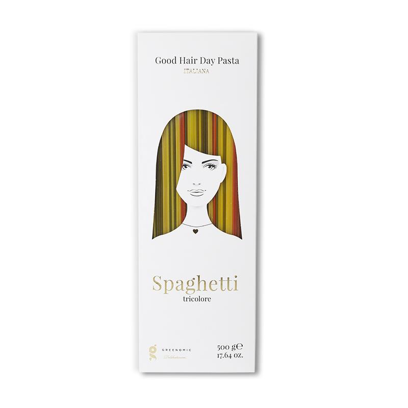 Good Hair Day Pasta, Spaghetti Tricolore, 500 g, Greenomic