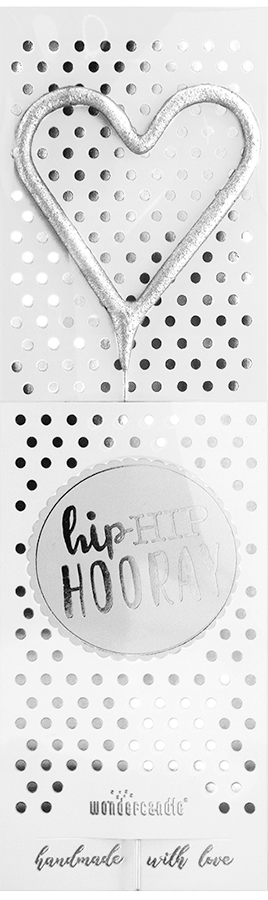 Herz silber Hiphip Hooray Wondercandle® classic
