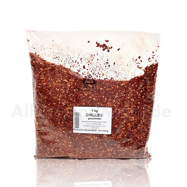 Chillies geschrotet mit Kernen 1 Kg, Schuco