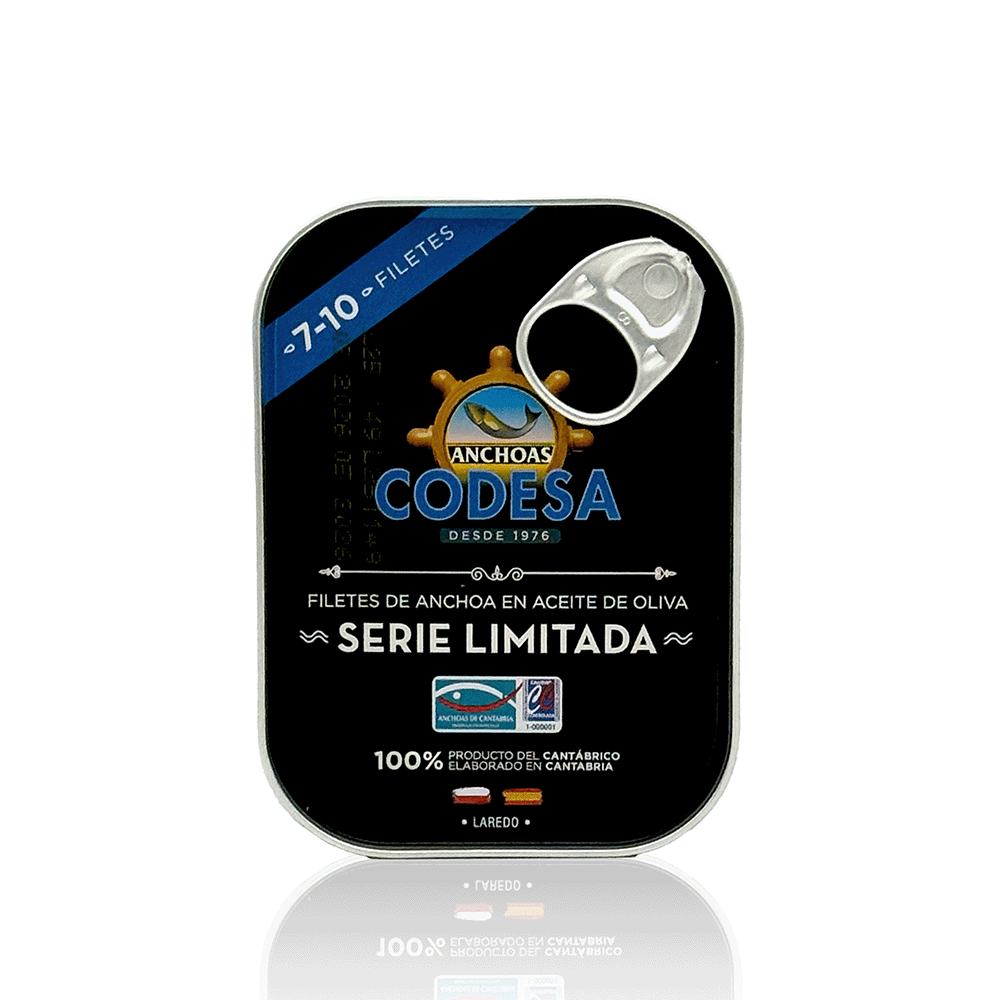 Anchovis aus Kantabrien, 7-10 mittelgroße Filets, 55 g, Codesa