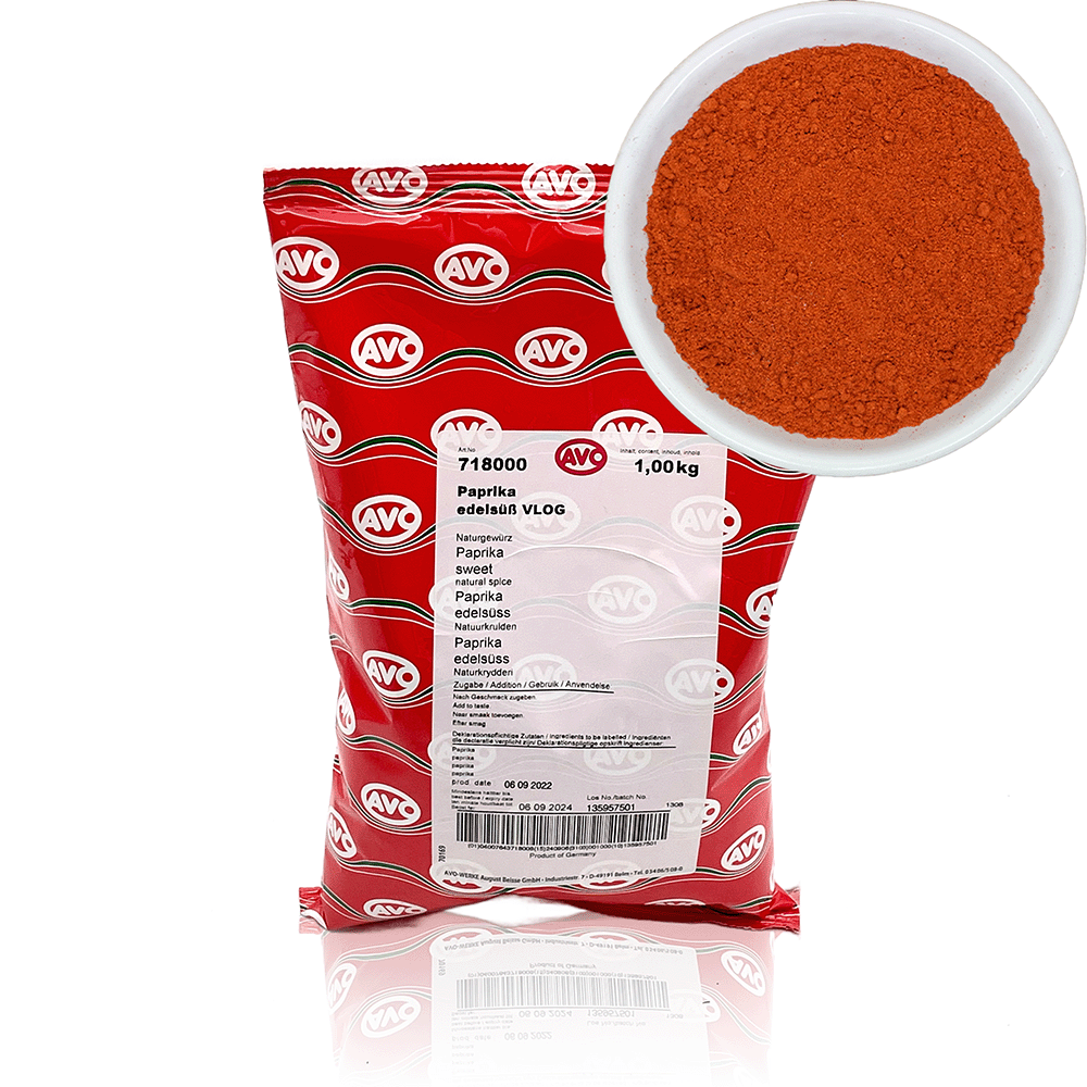 Paprika edelsüß (VLOG) Naturgewürz 1 Kg, AVO Paprika edelsüß (VLOG) Naturgewürz 1 Kg, AVO