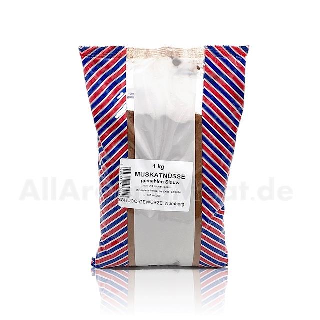Muskatnüsse gemahlen, Siauw, 1 Kg, Schuco