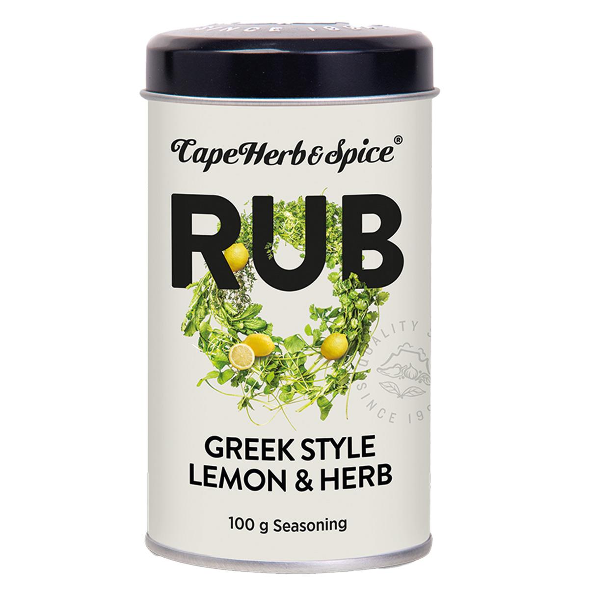 Cape Herb RUB Greek Lemon & Oregano, 100 g, Griechische Gewürzmischung