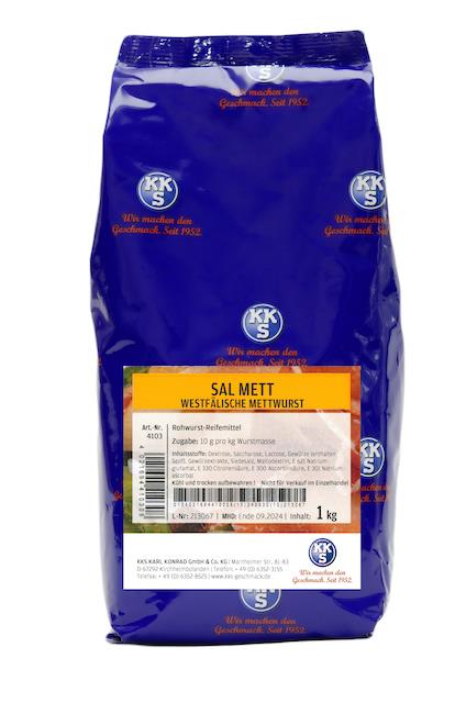 SAL-METT Westfälische Mettwurst, 1 kg, KKS, Gewürzpräparat für die Reifung, Umrötung, Würzung SAL-METT Westfälische Mettwurst, 1 kg, KKS, Gewürzpräparat für die Reifung, Umrötung, Würzung