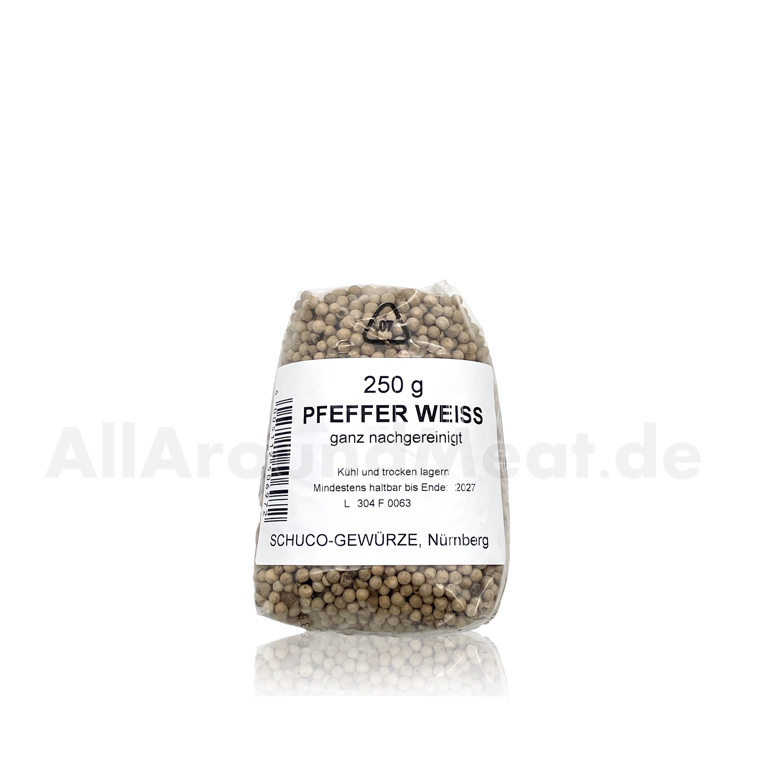 Pfeffer weiss ganz gereinigt 250 g Schuco