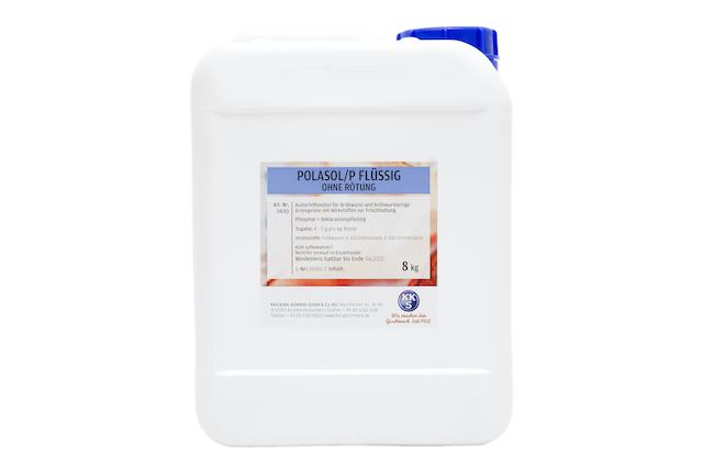 Polasol/P fluessig ohne Roetung, 8 kg Kanister, KKS, Kutterhilfsmittel für Brühwurst mit Frischh. Polasol/P fluessig ohne Roetung, 8 kg Kanister, KKS, Kutterhilfsmittel für Brühwurst mit Frischh.