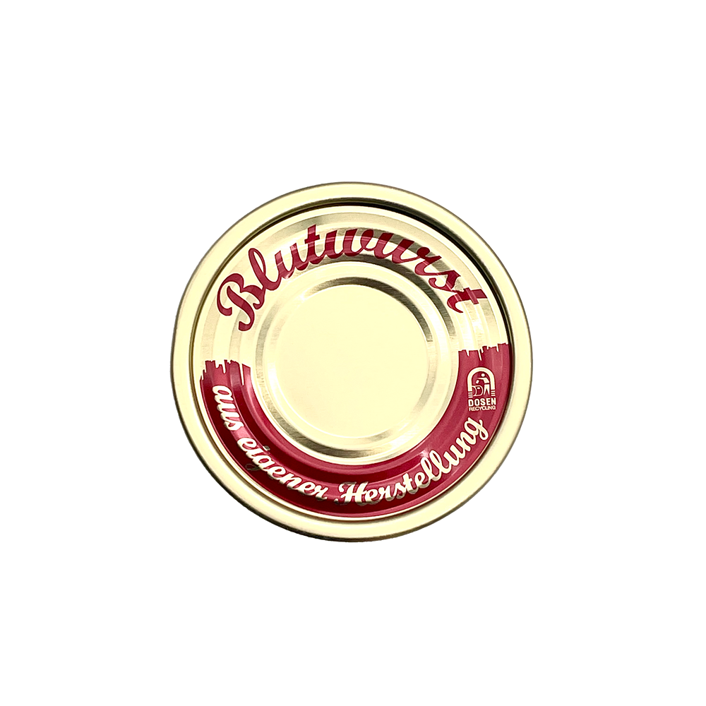 Dosendeckel -Blutwurst- 73er (100 Stück), Falzdeckel