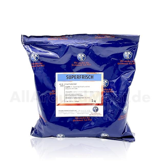 Super frisch Pulver, 1 kg, Umrötung, Konservierung, Lakezusatz Super frisch Pulver, 1 kg, Umrötung, Konservierung, Lakezusatz