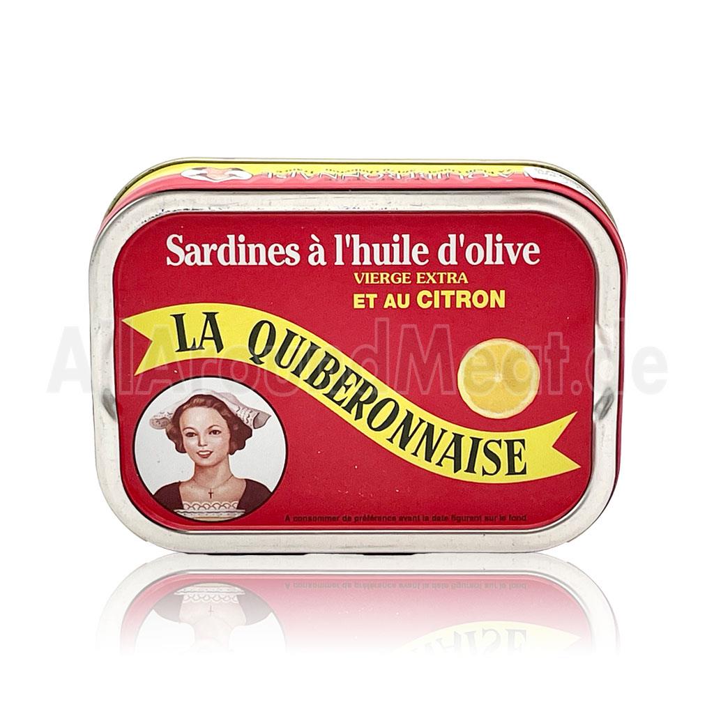 Sardinen in Olivenöl und Zitrone, 115 g, La Quiberonnaise Sardinen in Olivenöl und Zitrone, 115 g, La Quiberonnaise