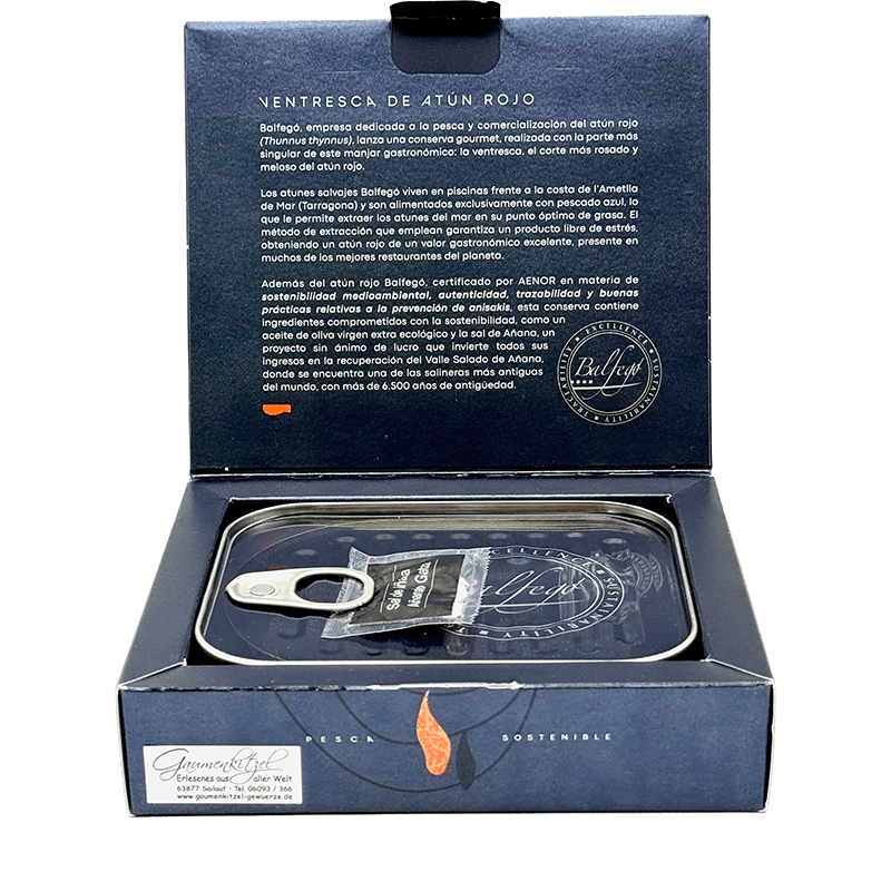 Bauchfleisch (Ventresca) vom roten Thunfisch in nativem Olivenöl extra vergine, 230 g, Balfego