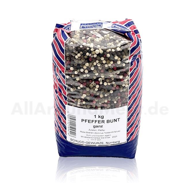 Pfeffer bunt, ganz 1 Kg, Schuco