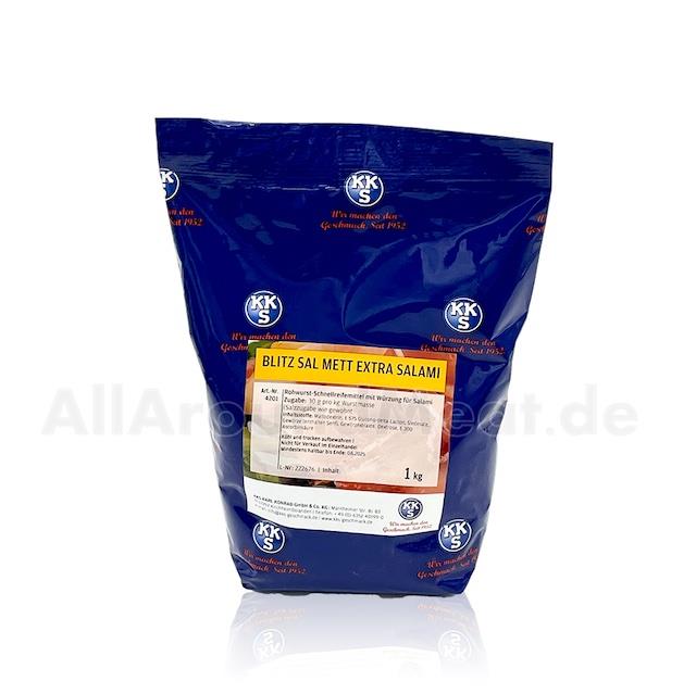 Blitz-Sal-Mett extra Salami, 1 kg, KKS, Rötung und Schnellreifung Blitz-Sal-Mett extra Salami, 1 kg, KKS, Rötung und Schnellreifung