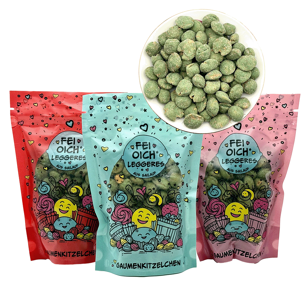 Wasabi Erdnüsse im Teigmantel, 200 g, verschiedene Farben