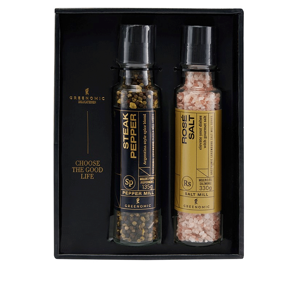 Geschenkset Rose Salt & Steak Pfeffer, Greenomic