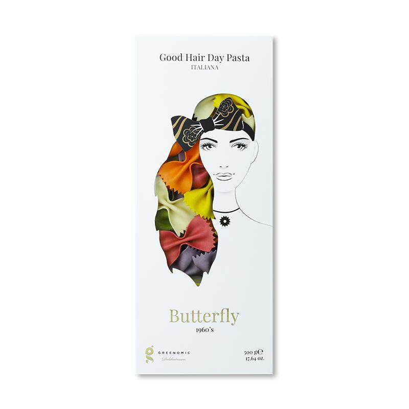 Good Hair Day Pasta, Butterfly - 1960´s, 500 g, Greenomic Good Hair Day Pasta, Butterfly - 1960´s, 500 g, Greenomic