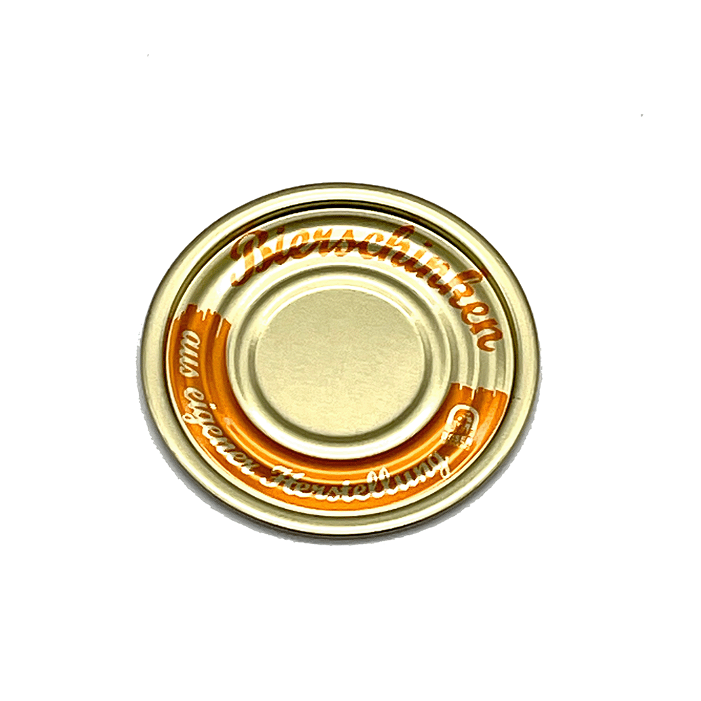 Dosendeckel -Bierschinken- 73er (100 Stück), Falzdeckel