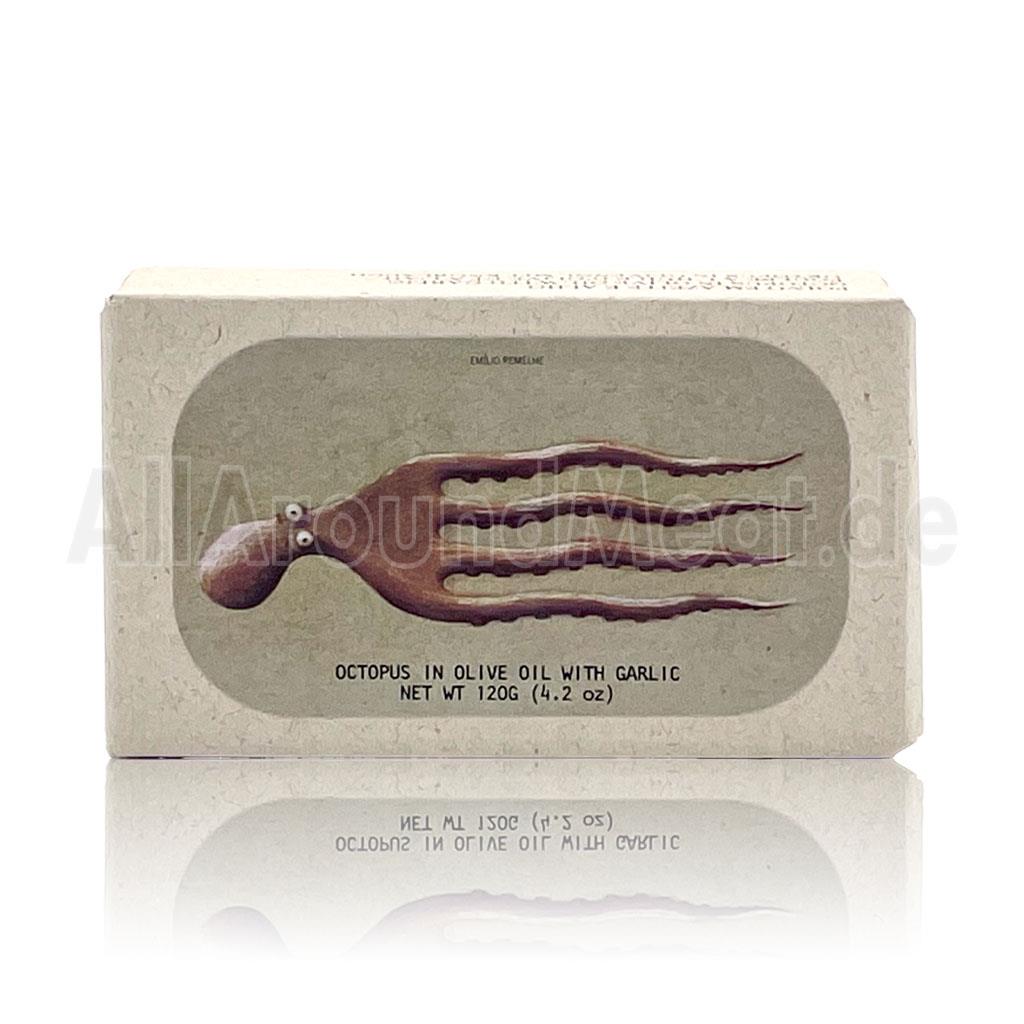 Oktopus in Ölivenöl mit Knoblauch, 120 g, Jose Gourmet Oktopus in Ölivenöl mit Knoblauch, 120 g, Jose Gourmet