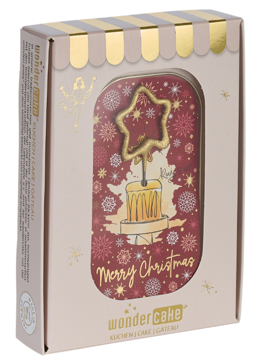 Wondercake Merry Christmas rot deluxe rosa Stern gold
