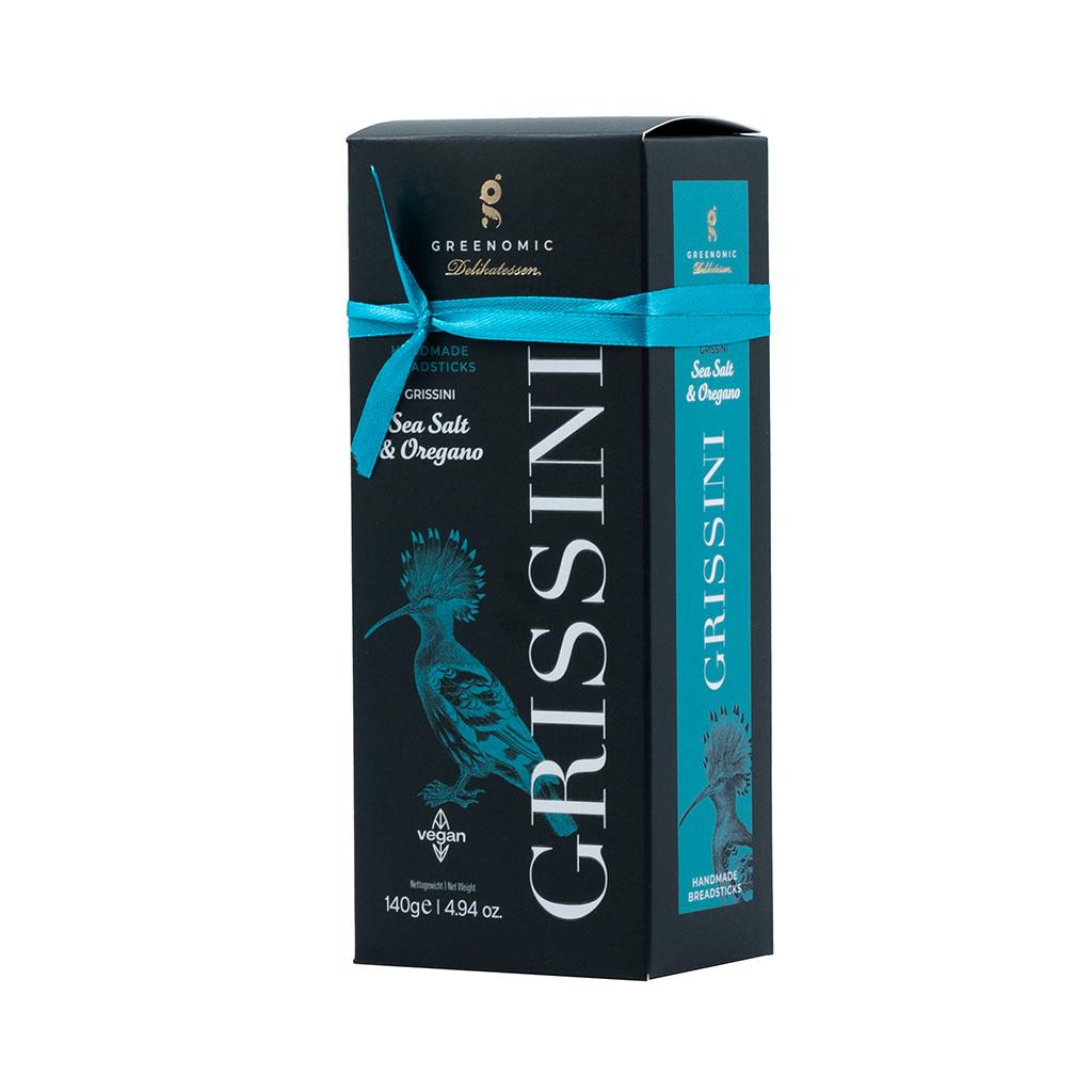 Grissini Sea Salt Oregano 140 g Hadmade Greenomic Grissini Sea Salt Oregano 140 g Hadmade Greenomic