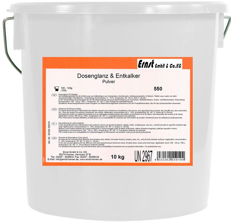 Dosenglanz- und Entkalkerpulver 10 Kg Dosenglanz- und Entkalkerpulver 10 Kg