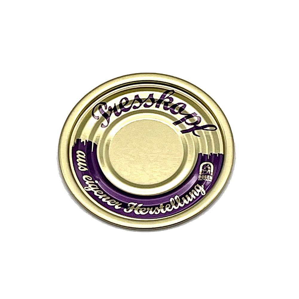 Dosendeckel -Presskopf- 73er (100 Stück), Falzdeckel