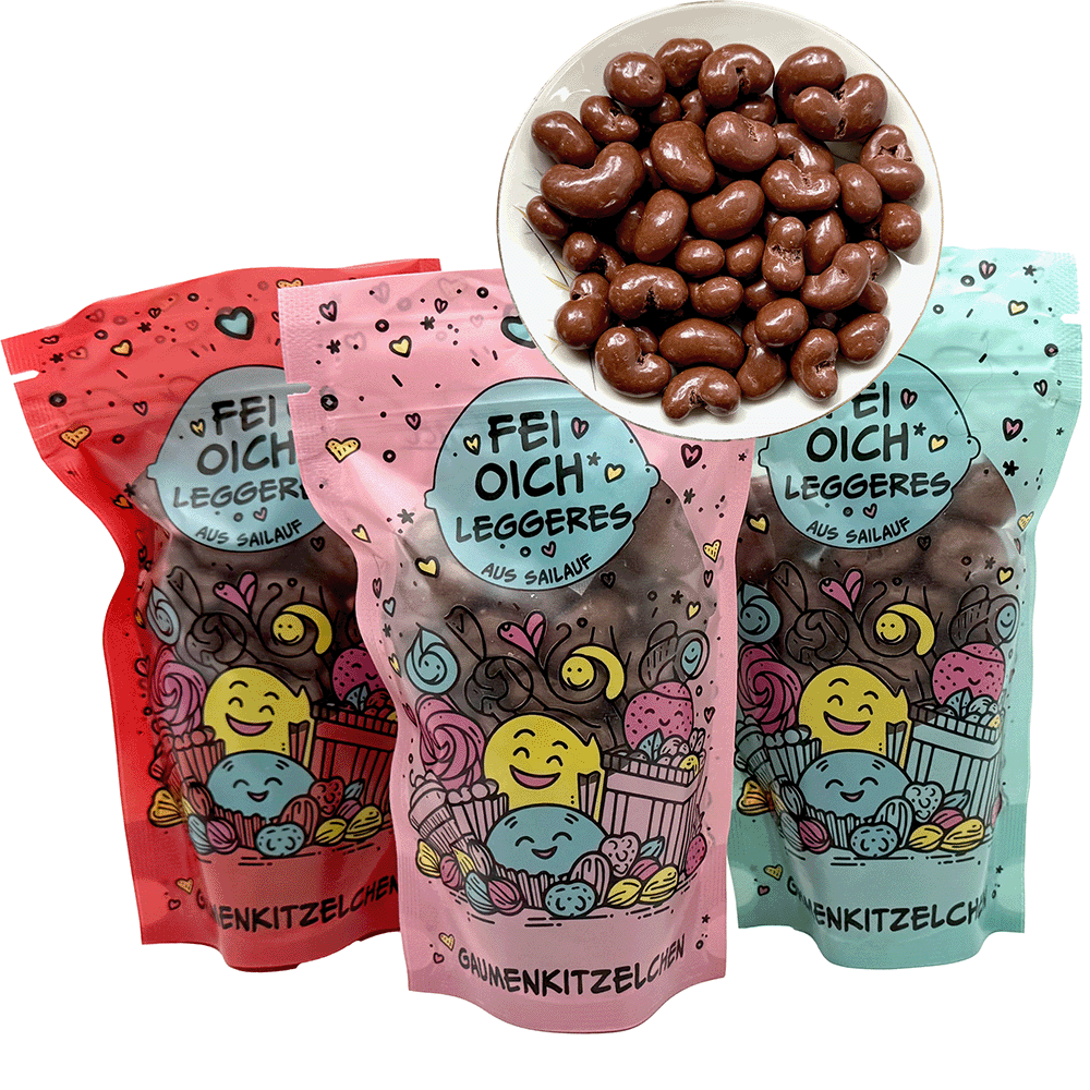 Schoko-Cashewnüsse, 180 g, Gaumenkitzelchen - "Fei Oich Leggeres aus Sailauf"