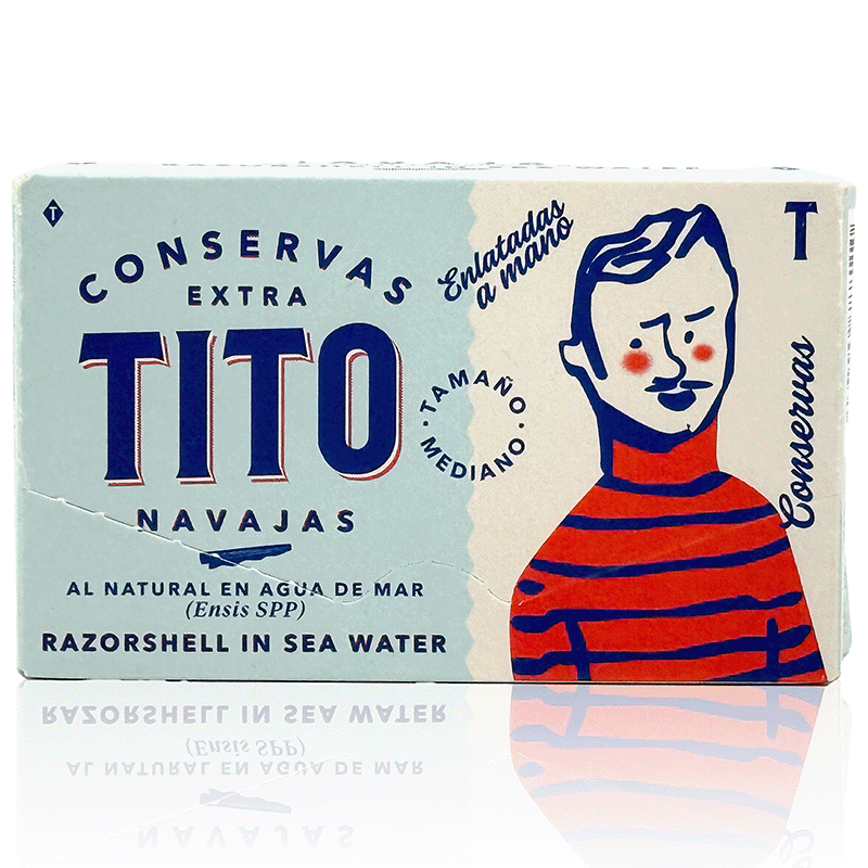 Schwertmuscheln in Meerwasser, Zitrone und Zwiebeln, 110 g, TITO