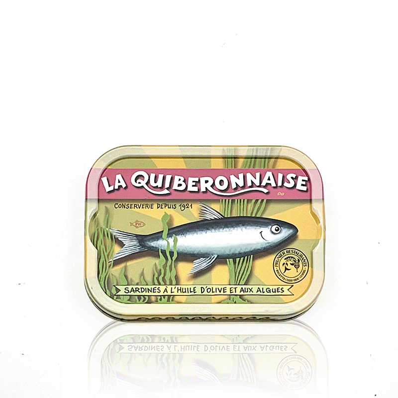 Sardinen in Olivenöl mit Meeresalgen, 115 g La Quiberonnaise