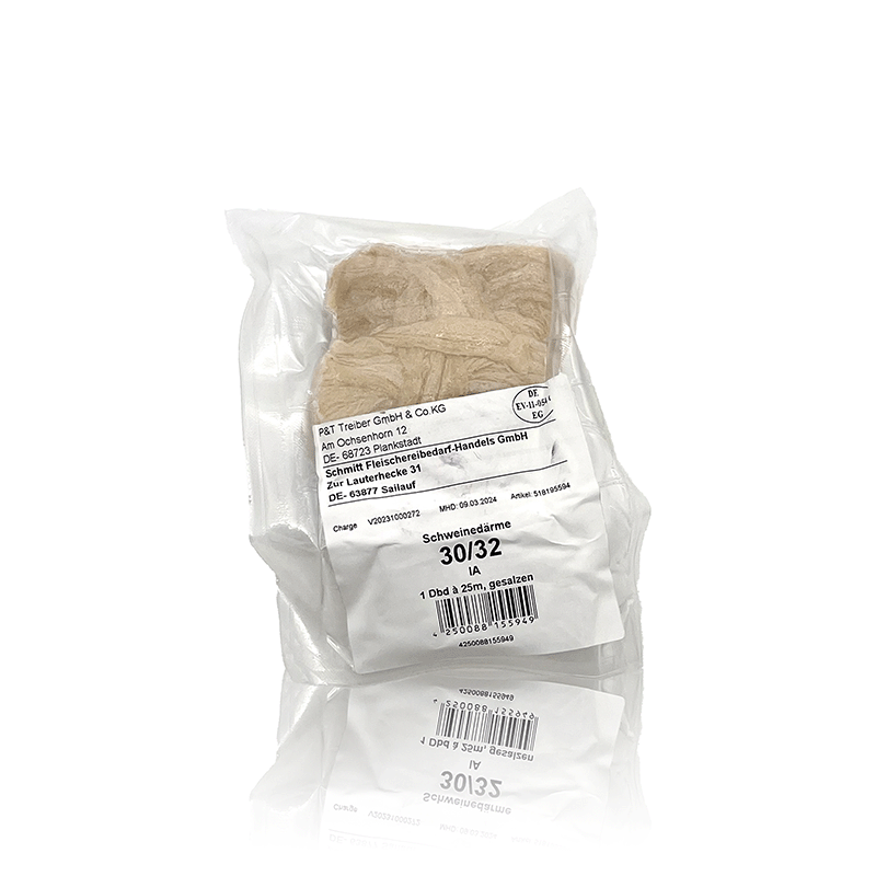 Schweinedärme 30/32 gesalzen 25 m im Beutel Starfix, Profiqualität, Treiber Schweinedärme 30/32 gesalzen 25 m im Beutel Starfix, Profiqualität, Treiber