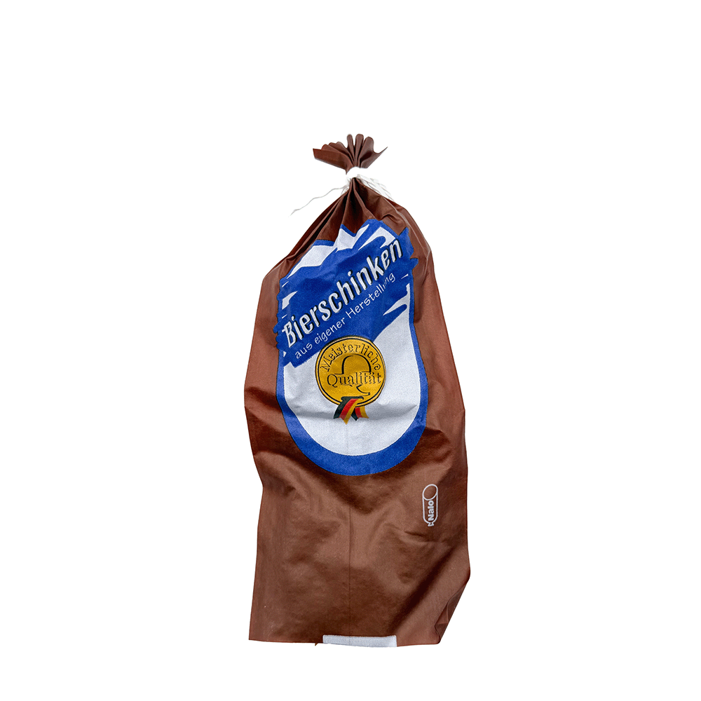 Bierschinken, braun, Kaliber 55/21, Frische Serie, 25 Stück, Kalle NALO TOP, Kunstdarm