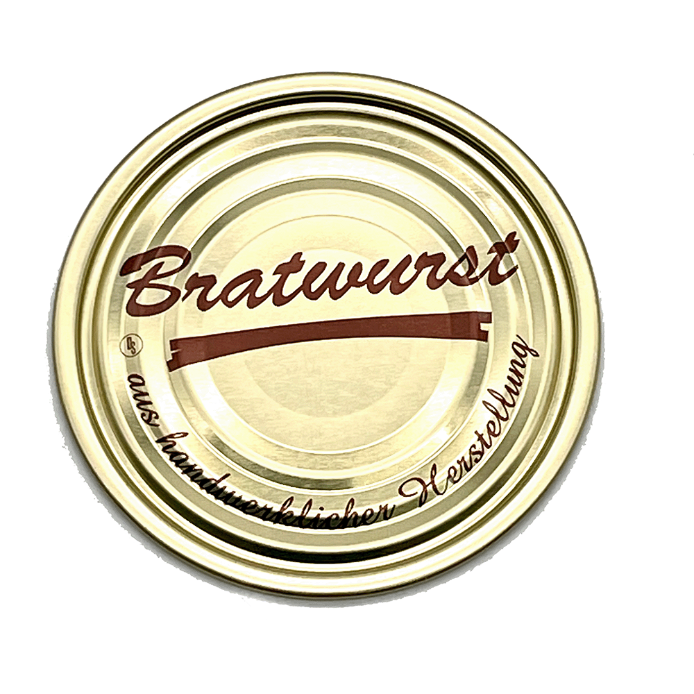 Dosendeckel -Bratwurst- 99er (100 Stück)