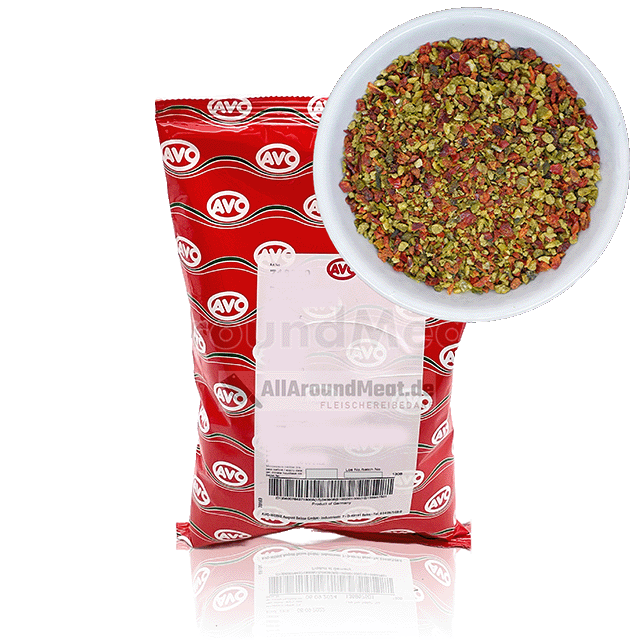 Paprikaflocken Mix rot-grün granuliert, 1-3mm  1 Kg, AVO Paprikaflocken Mix rot-grün granuliert, 1-3mm  1 Kg, AVO