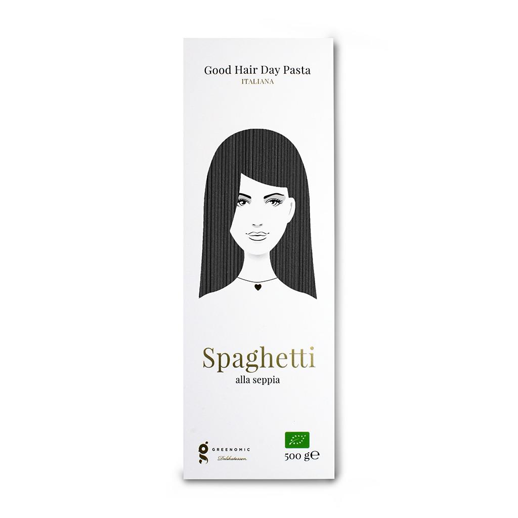 Good Hair Day Pasta, BIO Spaghetti alla Sepia, 500 g, Greenomic Good Hair Day Pasta, BIO Spaghetti alla Sepia, 500 g, Greenomic